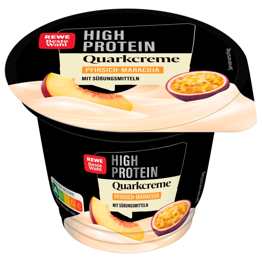 REWE Beste Wahl High Protein Quarkcreme Pfirsich-Maracuja 200g